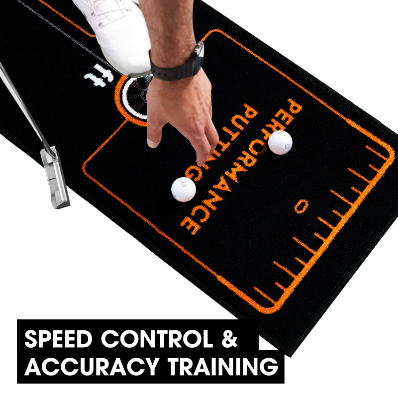 SWIFTEE 3m Golf Putting Mat Straight Line Trainer Distance Target Practice Training Aid
